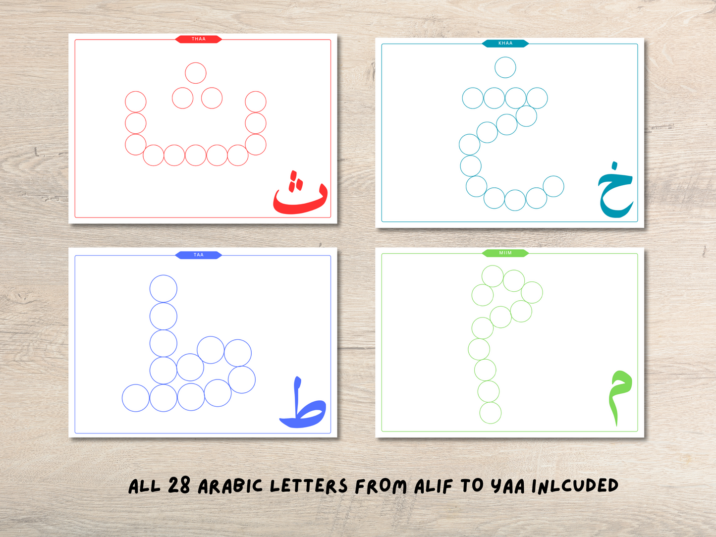 Arabic Alphabet Activity Mats