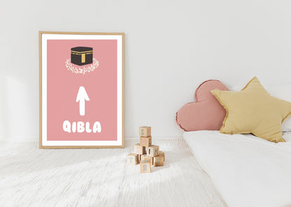 Islamic Wall Art Qibla Poster