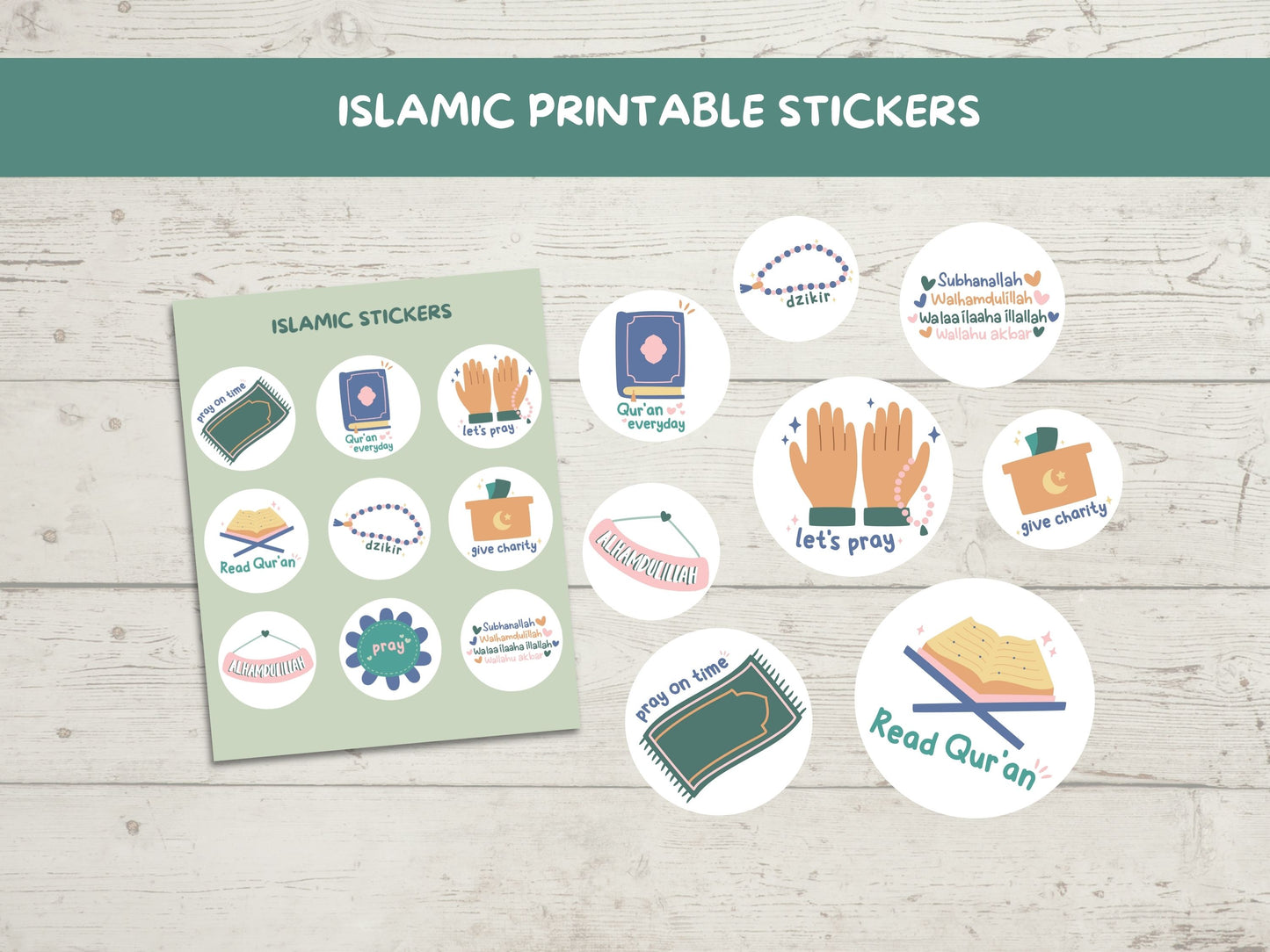 Islamic Planner Stickers Printable