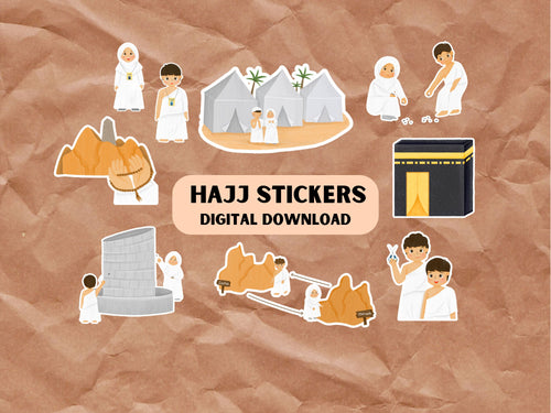 Islamic Hajj Stickers Printable