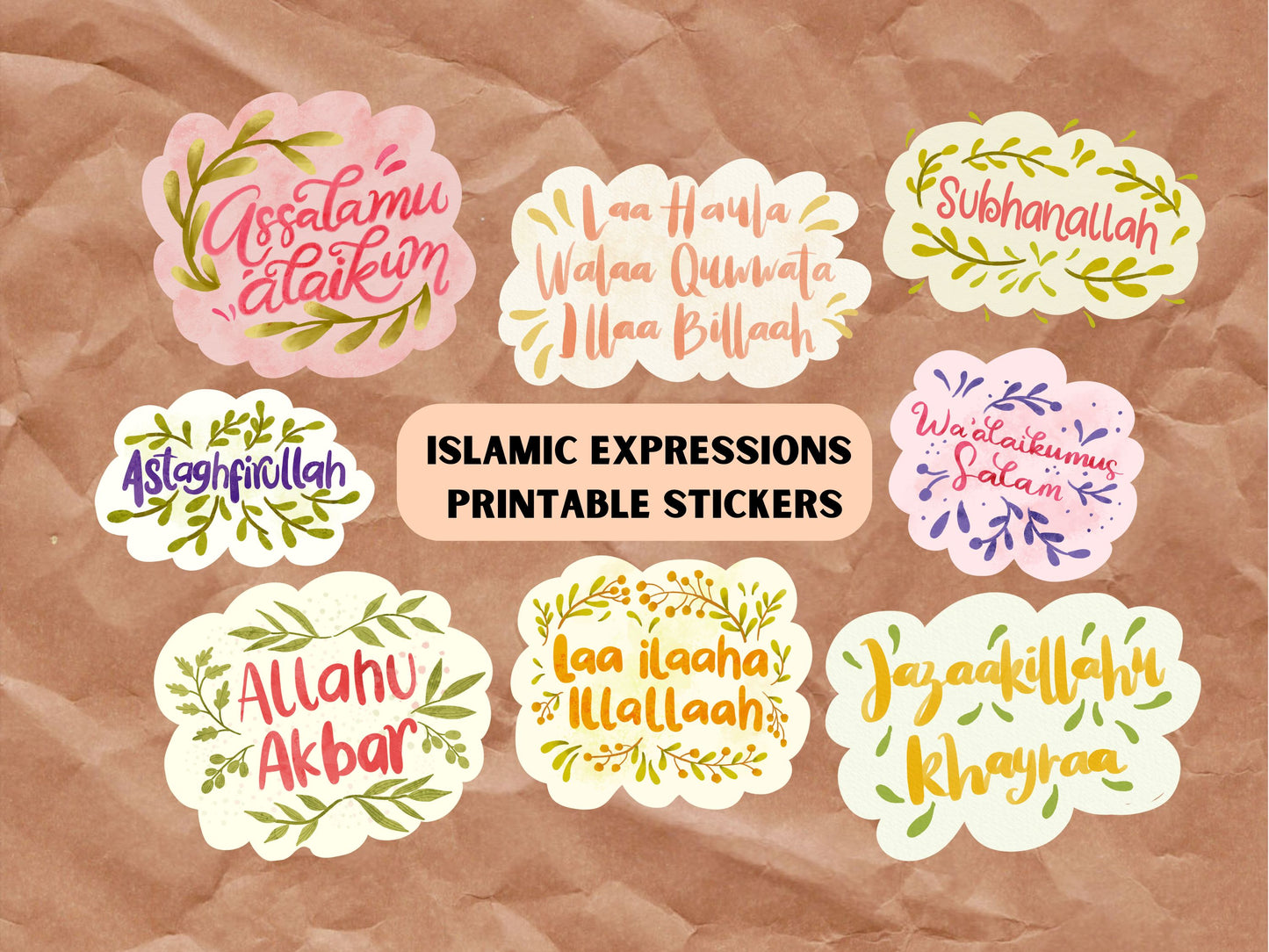 Islamic Quran Journal Stickers Printable