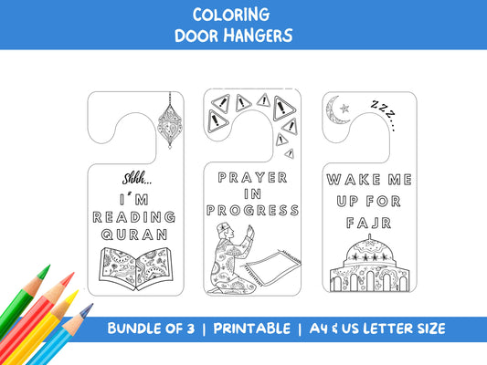 Coloring Door Hangers Printable